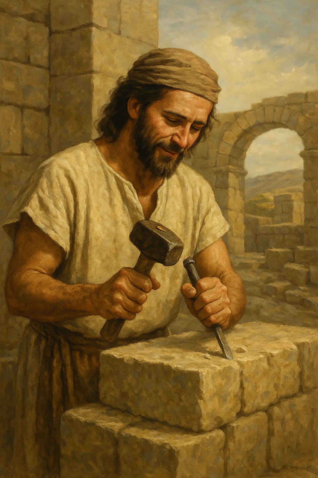 Jesus siendo constructor